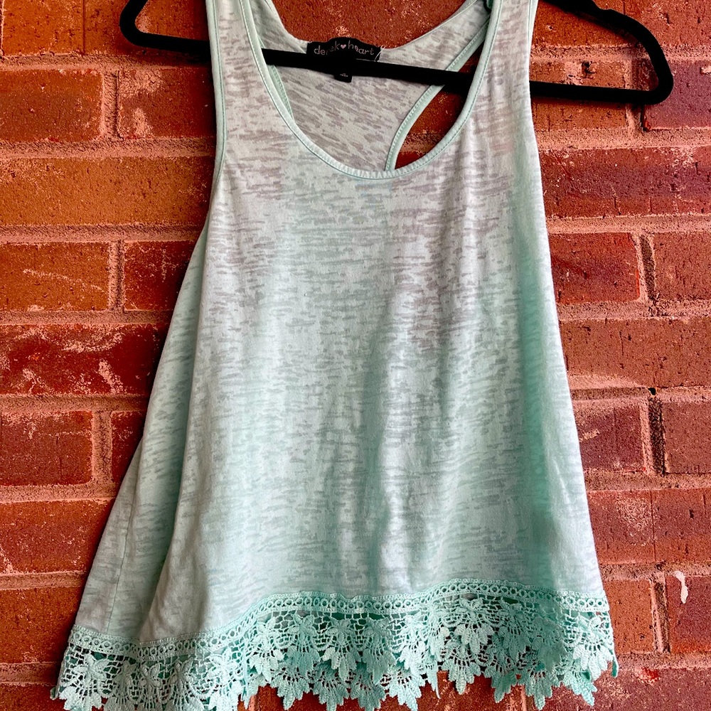 Large Derek Heart racer back tank!
